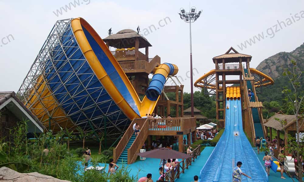 江苏苏州乐园水上世界大喇叭、章鱼滑道